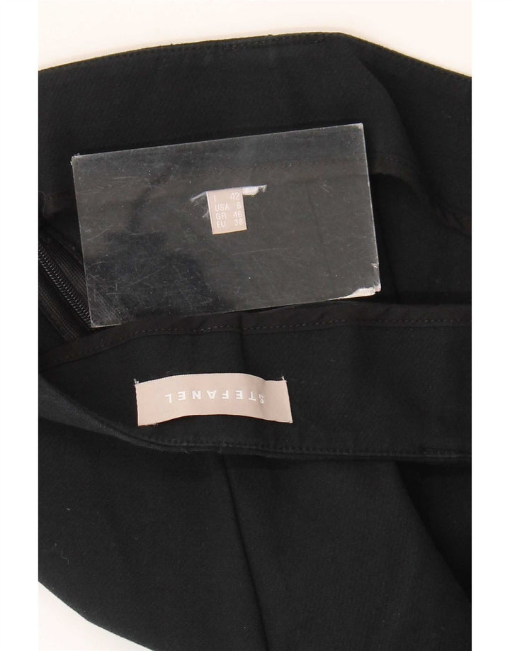 Stefanel Pantalon décontracté bootcut pour femme IT 42 Medium W30 L30 Noir