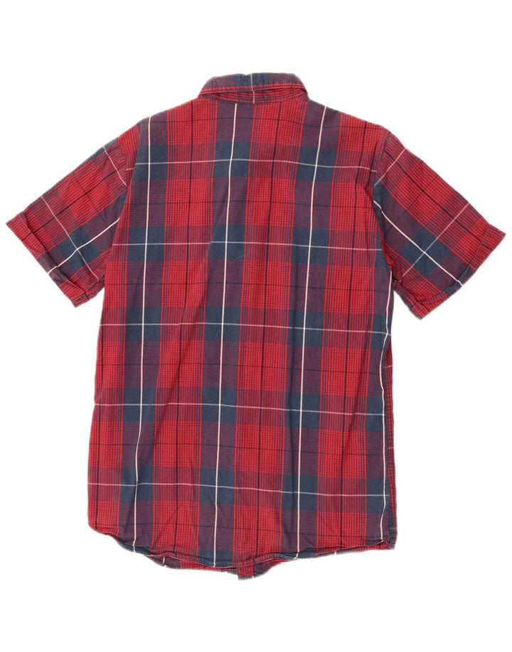 Jack & Jones Chemise à Manches Courtes Homme Rouge Moyen Coton à Carreaux