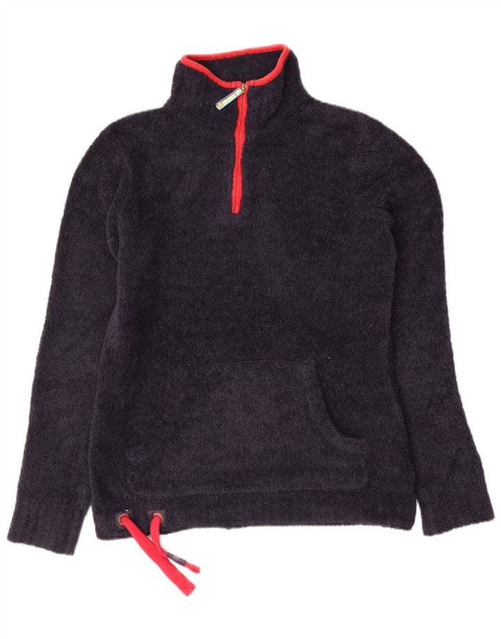 Musto Pull polaire à col zippé pour femme UK 8 Small Bleu marine Polyester