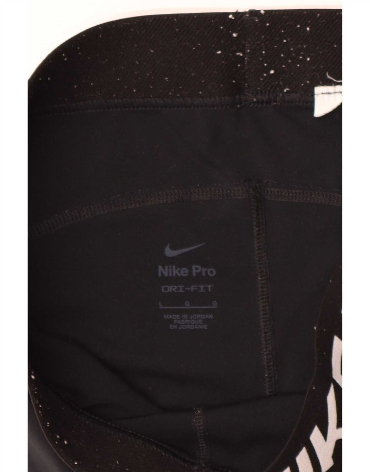 Nike Legging graphique Dri Fit pour femme UK 14 Large Noir