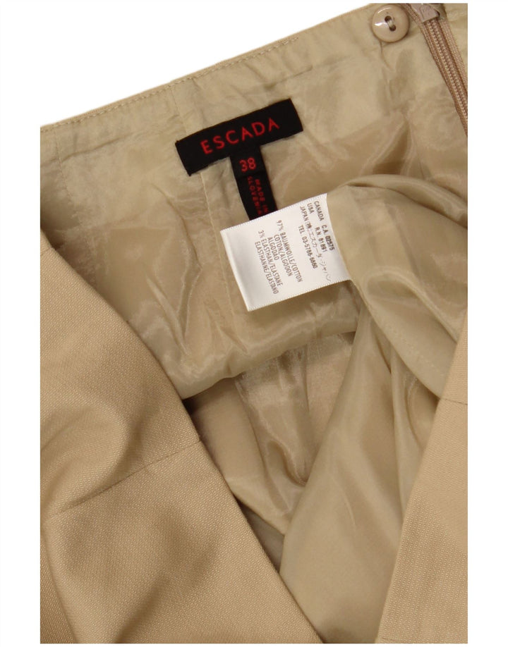 Escada Jupe crayon femme EU 38 Medium W28 Beige Coton Classique