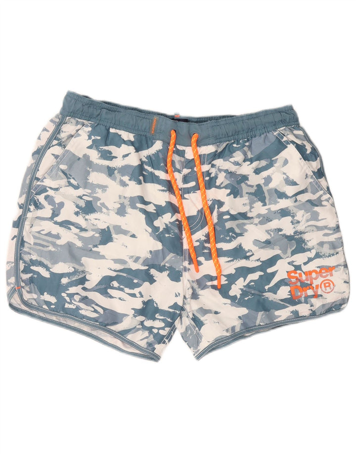 Superdry Short De Bain XL Bleu Camouflage Polyester Homme