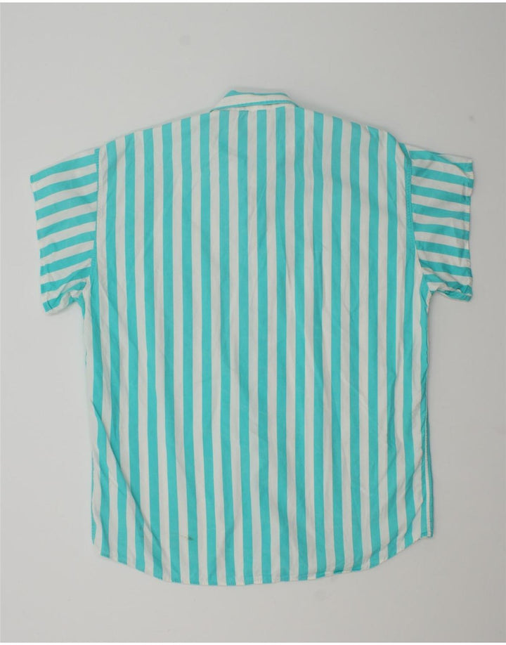 Carrera Chemise à Manches Courtes Homme Bleu Moyen Rayé
