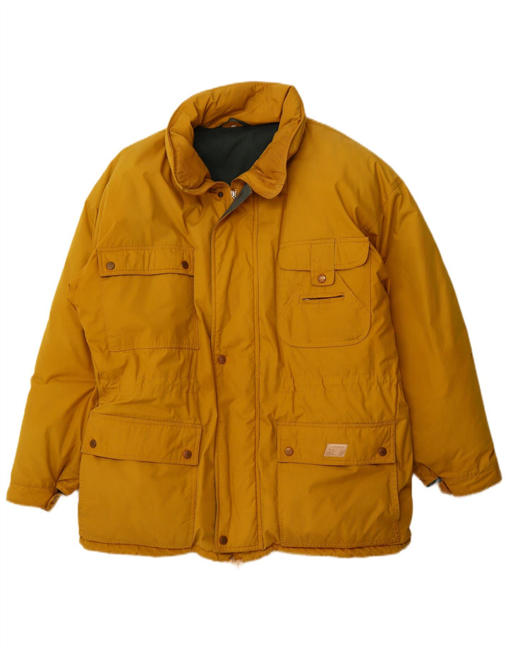 Edelweiss Veste matelassée à capuche pour homme UK 40 Large Jaune Polyester