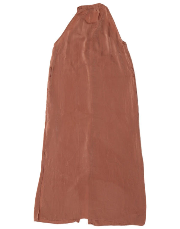 Zara Robe chemise sans manches pour femme UK 6 XS Rose Polyester