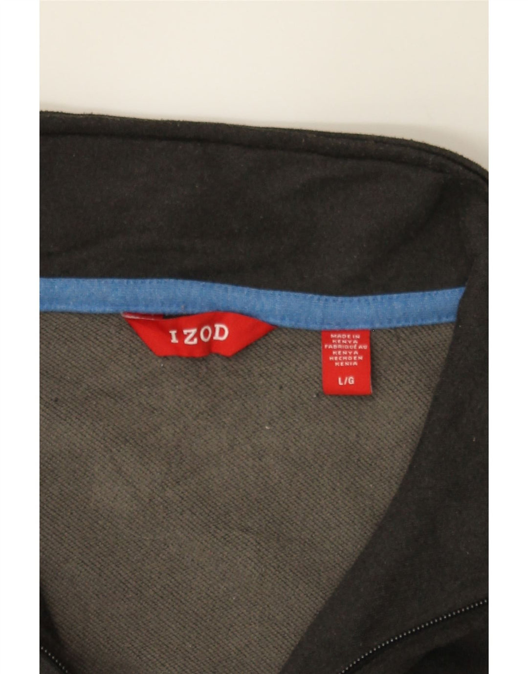 IZOD Mens Zip Neck Pullover Tracksuit Top Large Grey Vintage Izod and Second-Hand Izod from Messina Hembry 