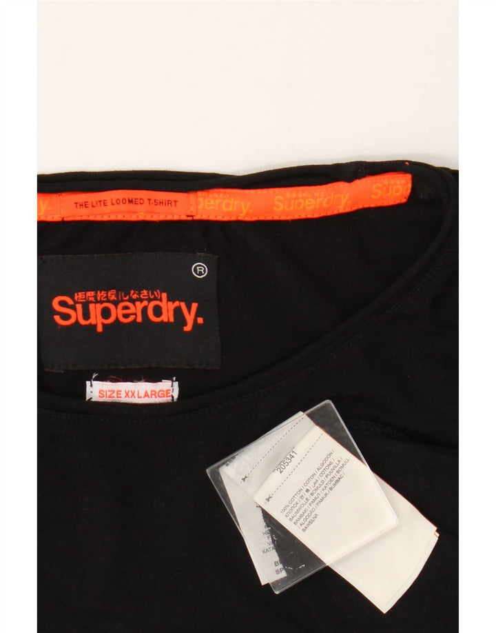 Superdry T-Shirt Homme Top 2XL Noir Coton