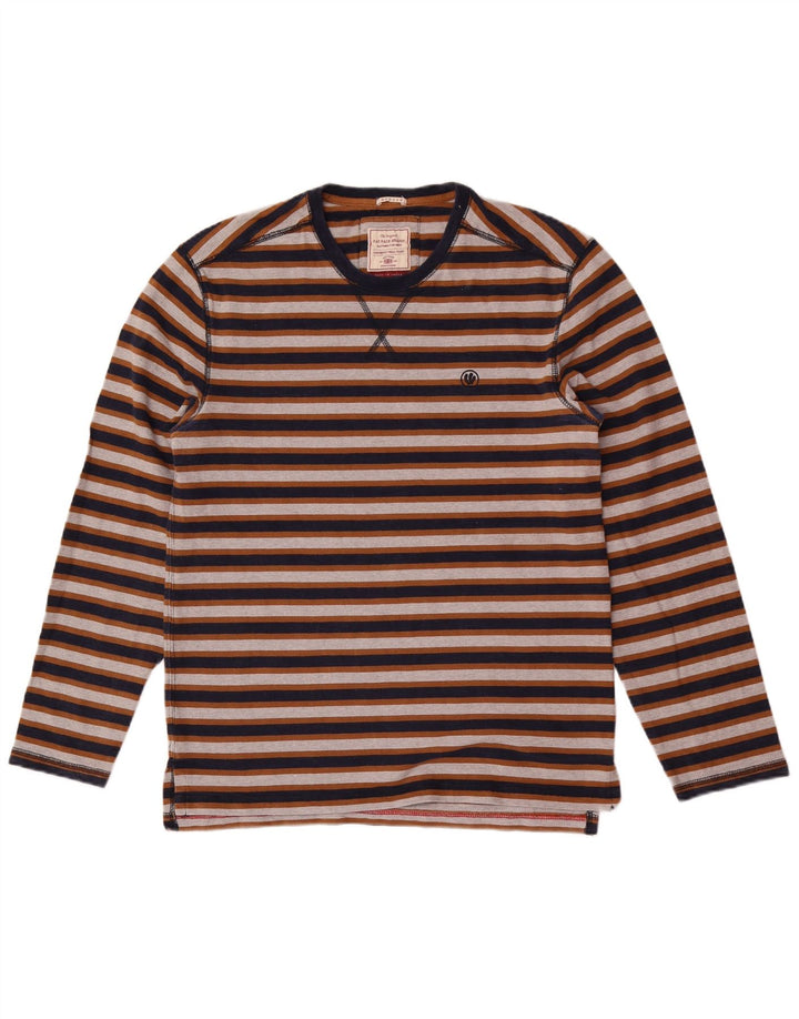 Fat Face Haut Regular Manches Longues Homme Coton Rayé Multicolore Moyen