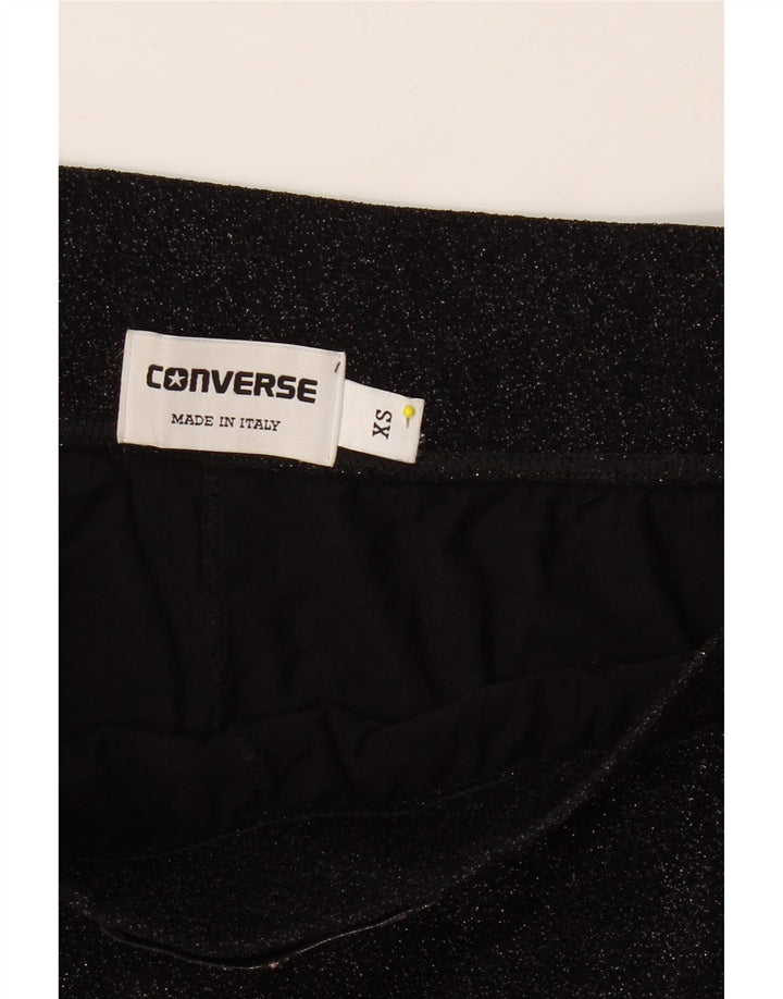 CONVERSE Womens Casual Shorts XS W28 Black Nylon Vintage Converse and Second-Hand Converse from Messina Hembry 