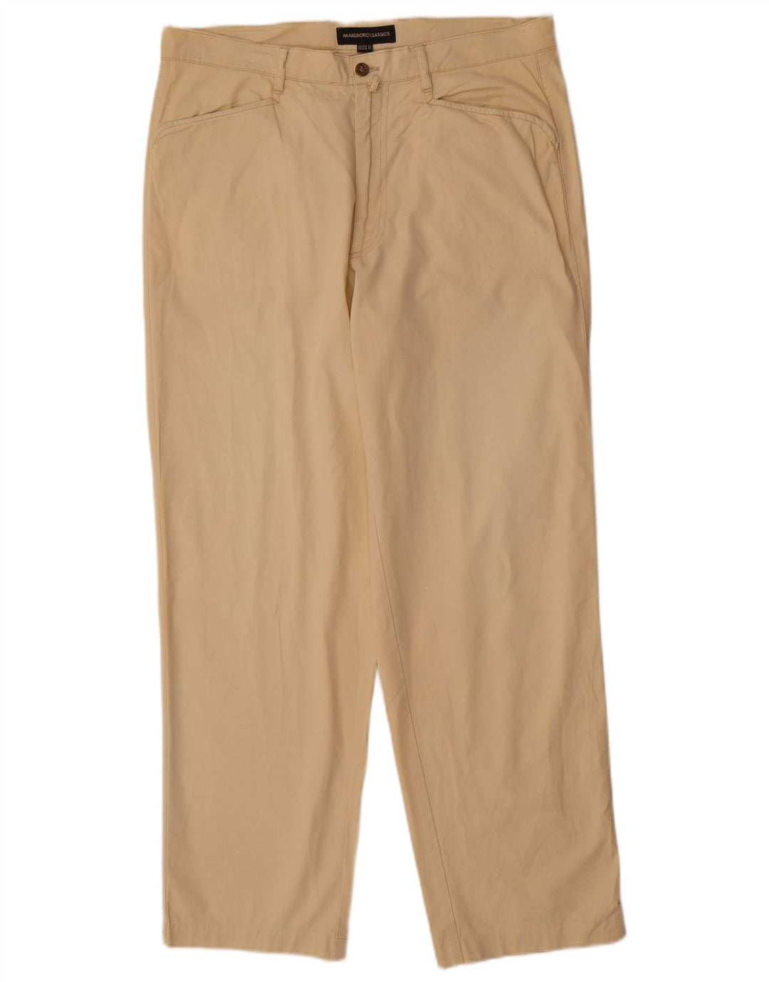 Marlboro Classics Pantalon décontracté droit pour homme EU 52 XL W34 L29 Beige