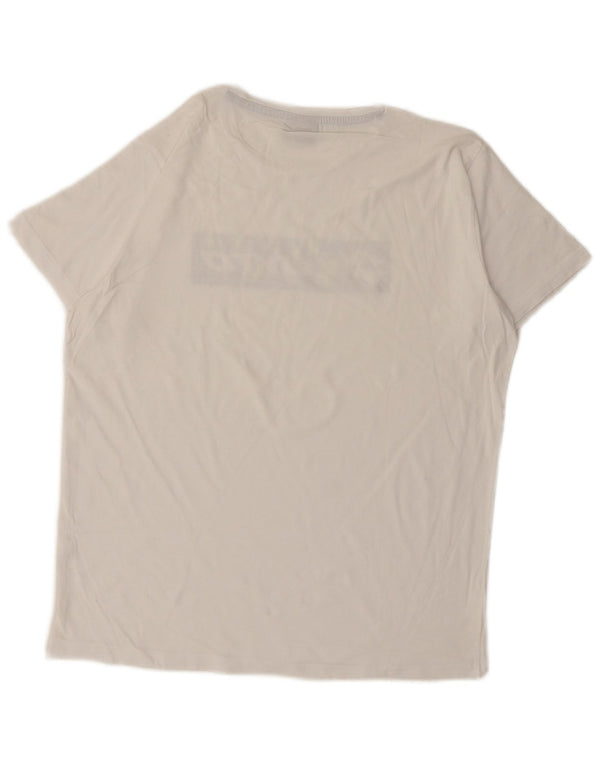 Lotto T-shirt graphique pour femme UK 18 XL Blanc Coton