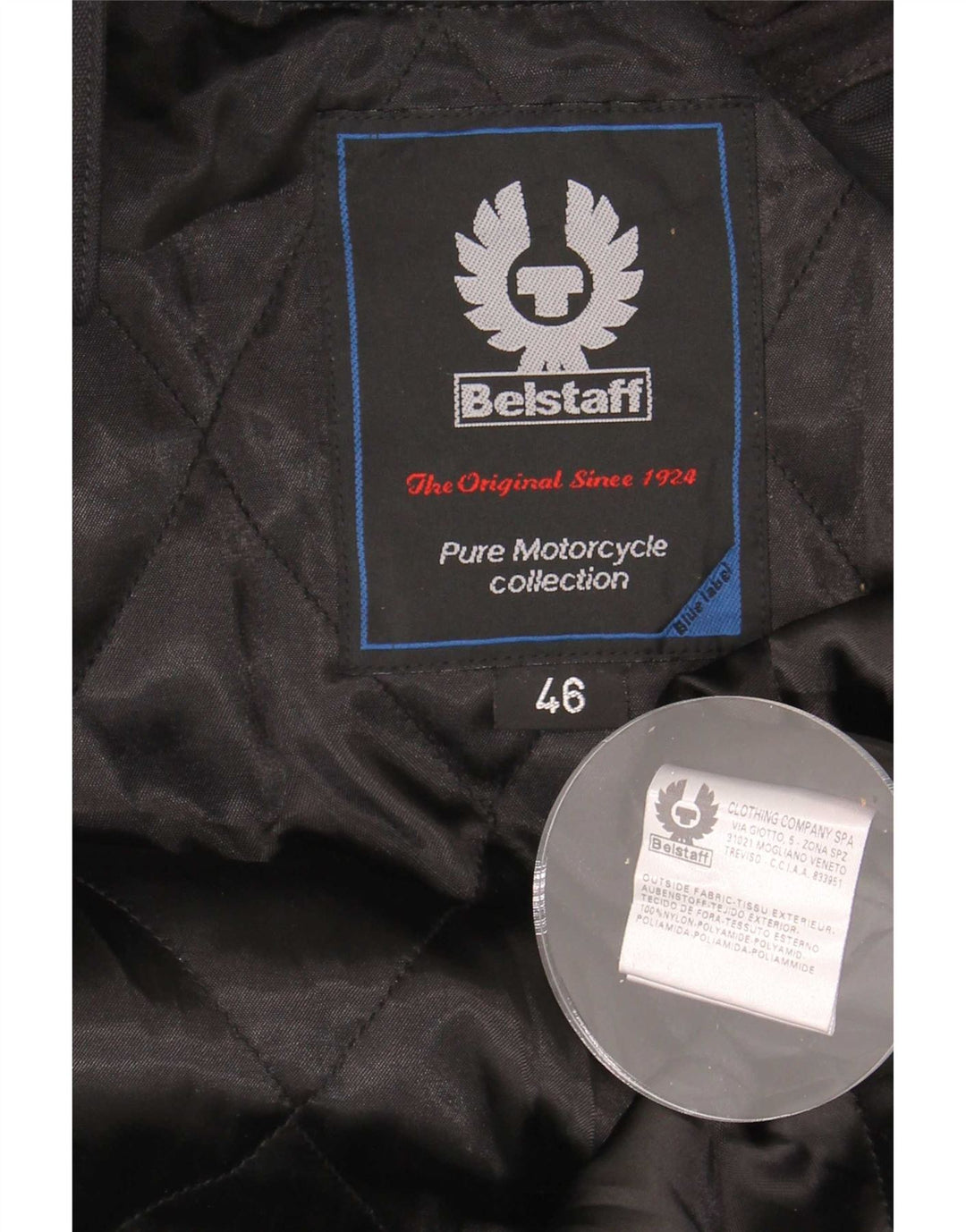 Belstaff Veste Racer Femme IT 46 Large Noir Nylon