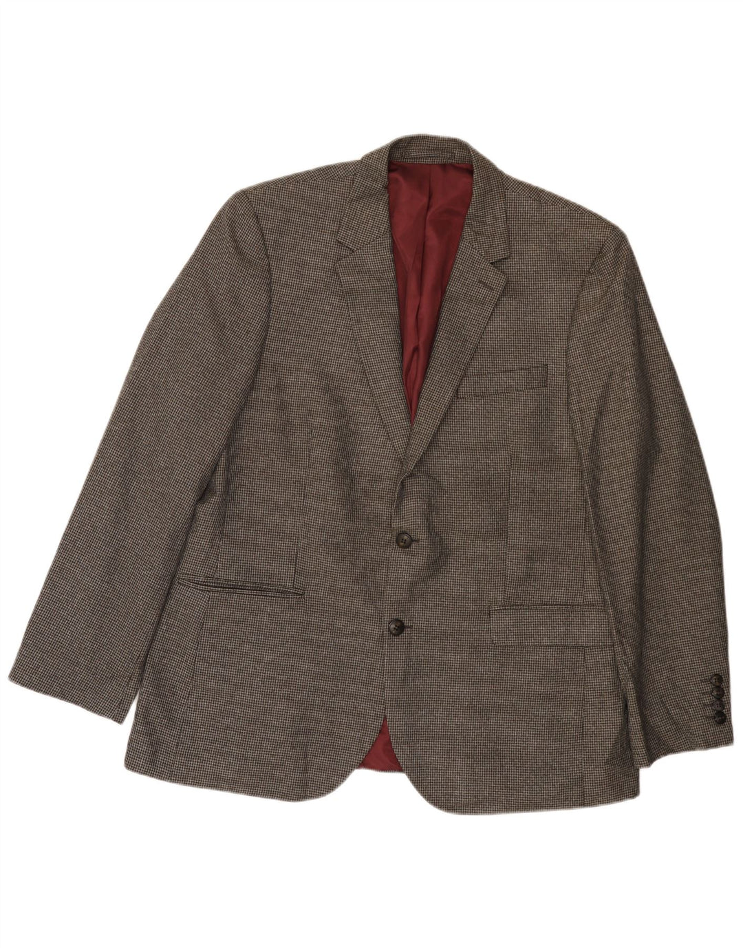 MARKS & SPENCER Veste blazer à 2 boutons pour homme UK 38 pied-de-poule gris moyen