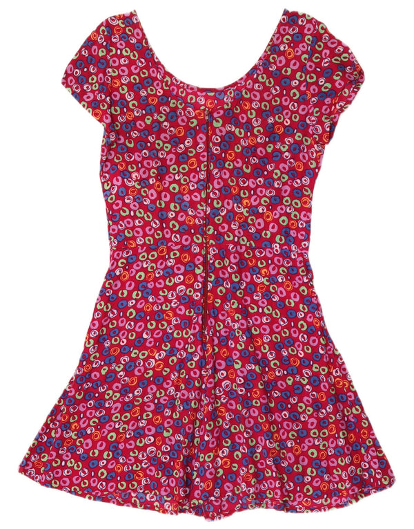 vintage Femmes Playsuit UK 12 Floral Rose Moyen