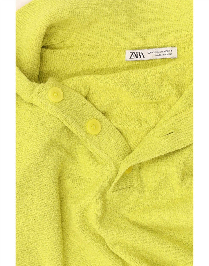 Polo Homme Zara XL Jaune