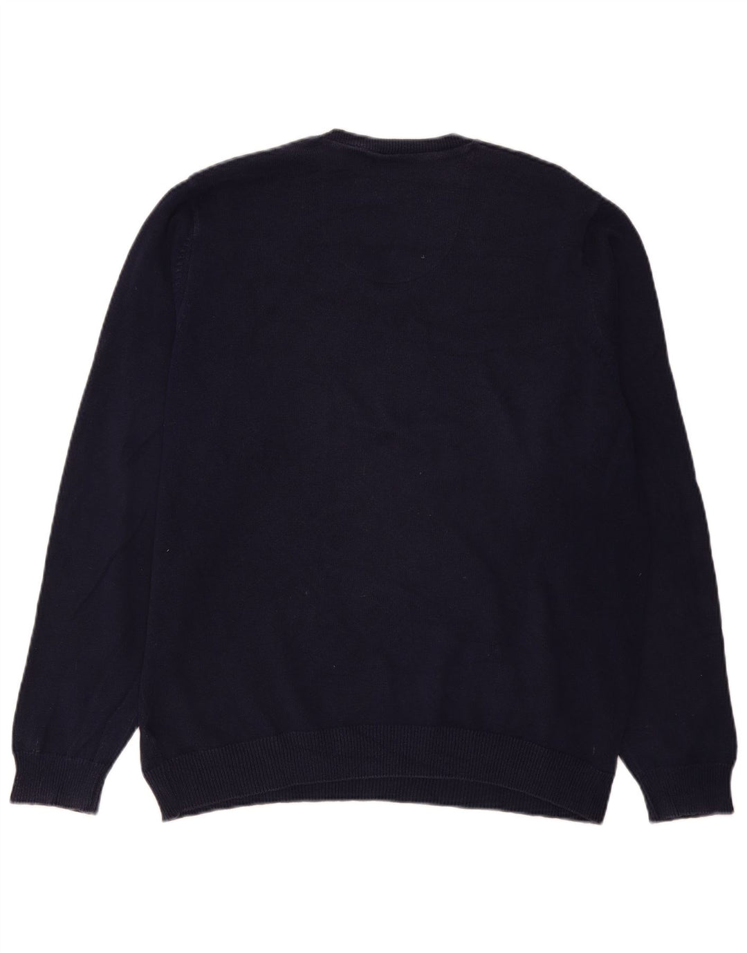 Marks & Spencer Pull coupe classique à col en V pour homme Bleu marine Taille L