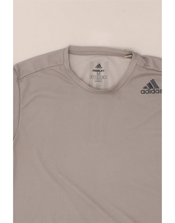ADIDAS Mens Climalite T-Shirt Top Medium Grey Polyester Vintage Adidas and Second-Hand Adidas from Messina Hembry 