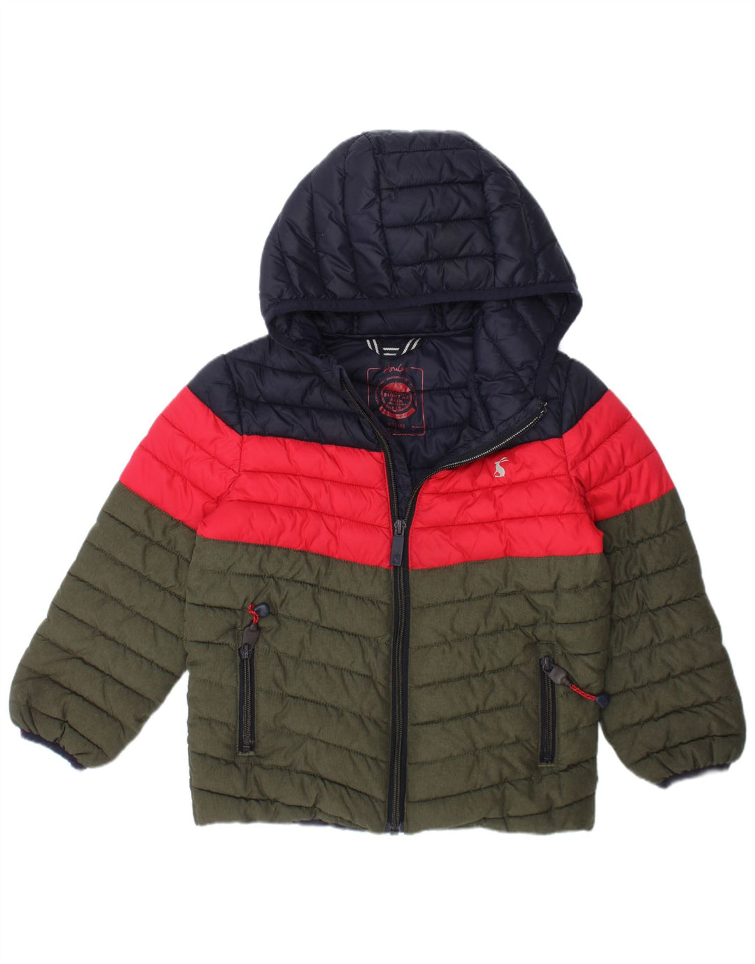 Joules Veste matelassée garçon 4-5 ans Vert Colourblock Polyamide