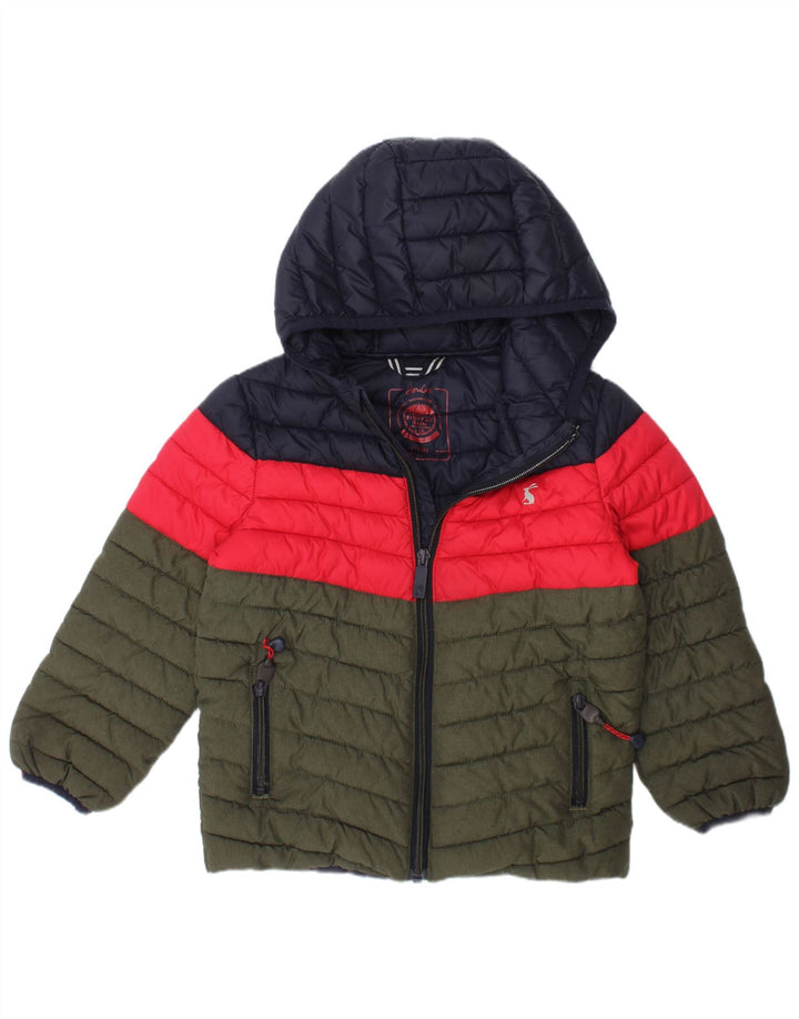 Joules Veste matelassée garçon 4-5 ans Vert Colourblock Polyamide