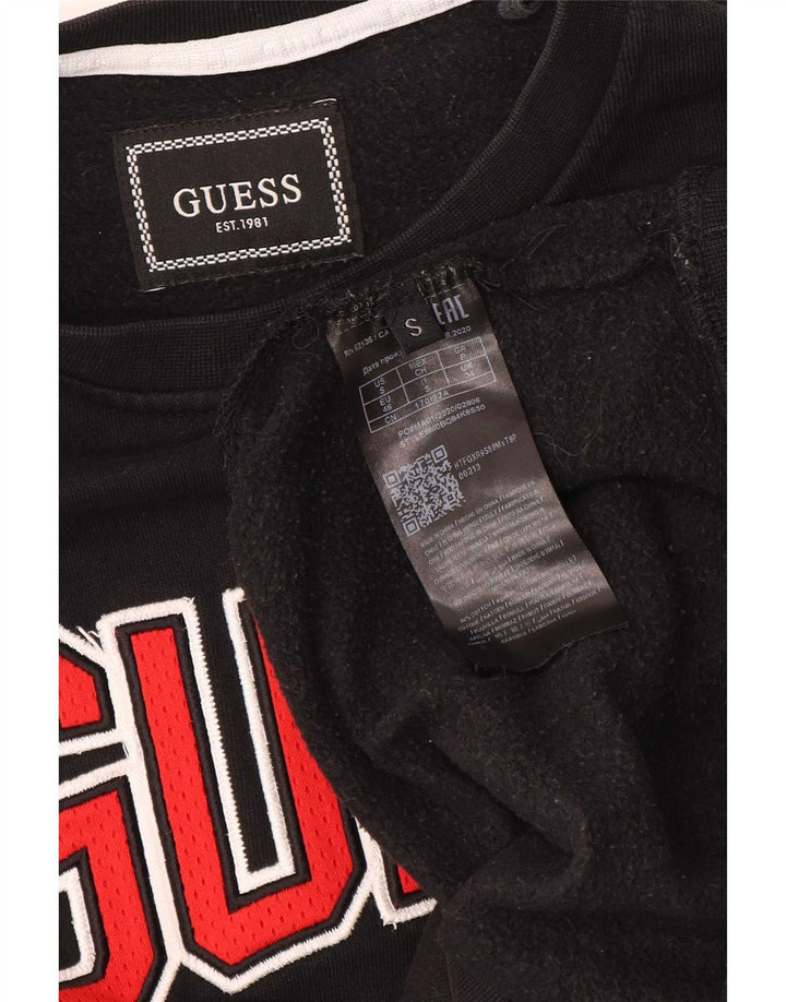 Guess Sweat-shirt graphique pour homme UK 34 Small Noir Coton