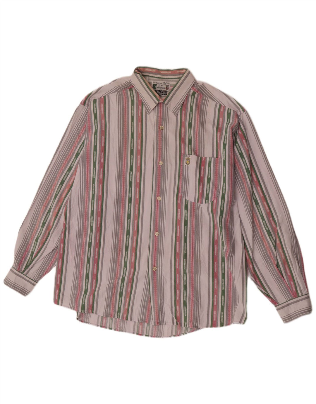 Chemise Homme Verte Vallée XL Coton Rayé Multicolore