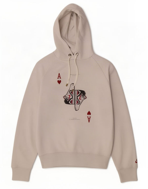 Nike Pull à capuche graphique pour homme UK 36/38 Petit coton blanc