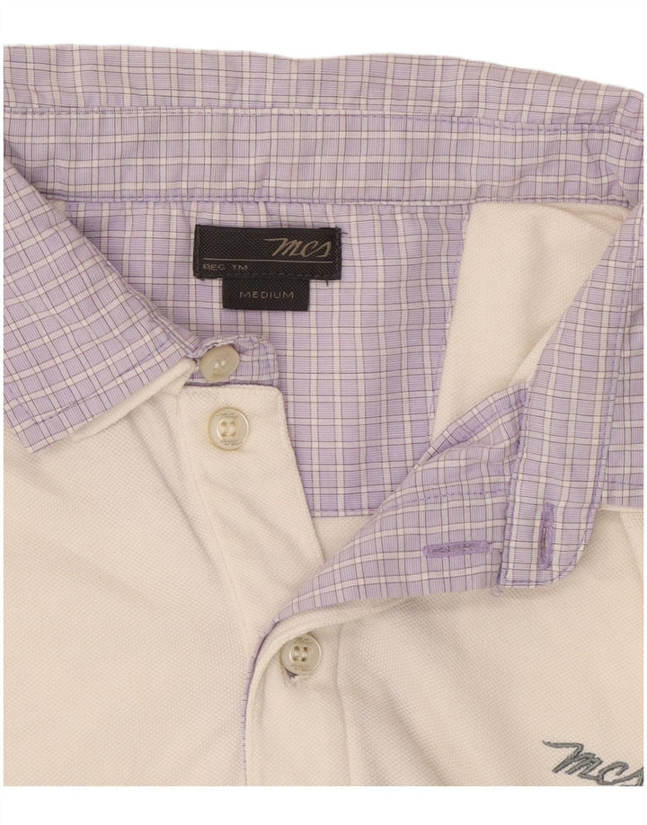 Marlboro Classics Polo Homme Blanc Moyen Coton Colorblock