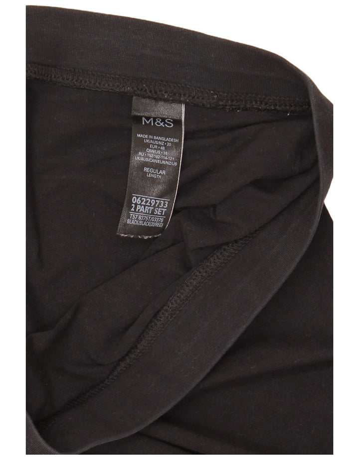 Marks & Spencer Leggings Femme UK 20 2XL Coton Noir