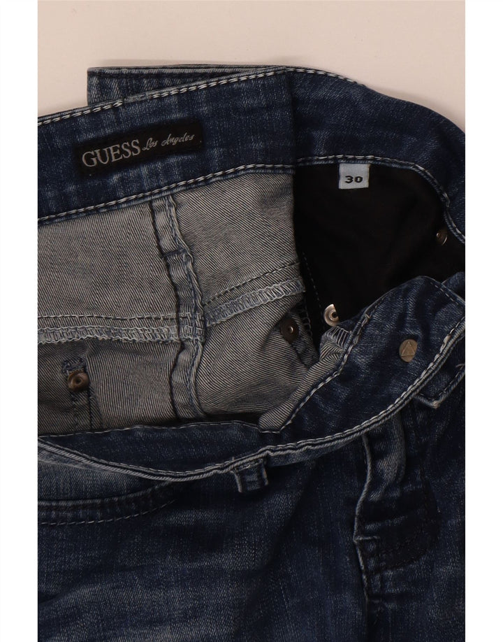 Guess Femme Nicole Jean Droit W30 L30 Bleu Marine