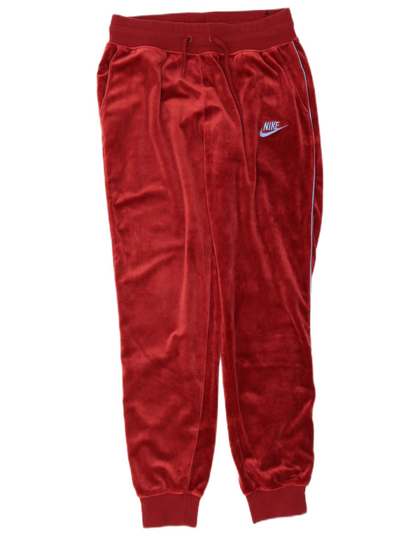 Nike Pantalon de survêtement en velours pour femme UK 6 XS Rouge Polyester