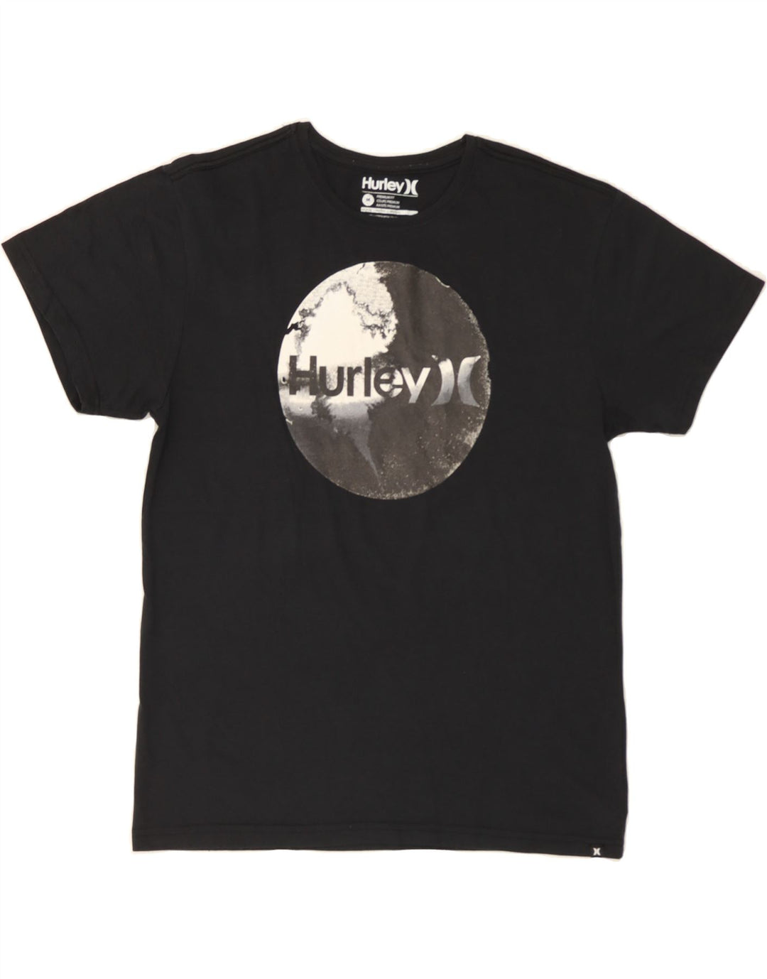 HURLEY Mens Graphic T-Shirt Top Medium Black Cotton Vintage Hurley and Second-Hand Hurley from Messina Hembry 