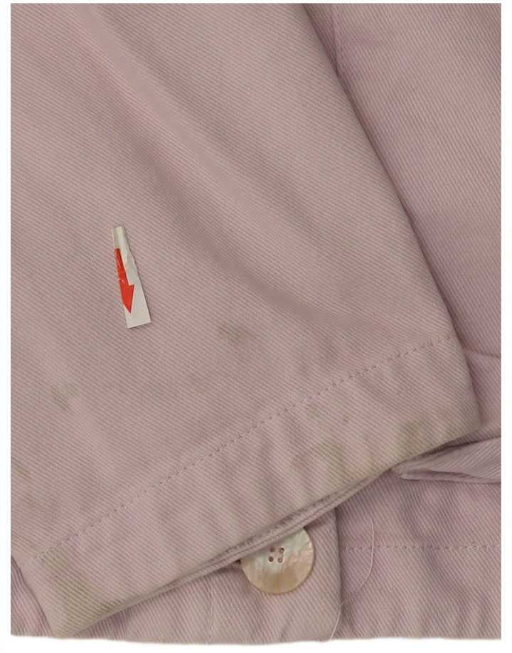 Zara Veste en jean courte surdimensionnée pour femme UK 6 XS Coton rose