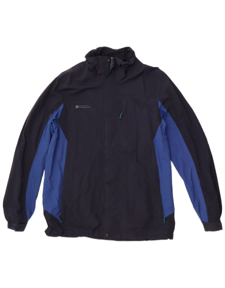 MOUNTAIN WAREHOUSE Veste de Pluie Homme UK 36 Small Bleu Marine Colourblock