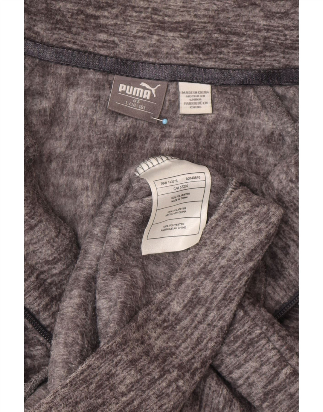 PUMA Veste Polaire Garçon 14-15 ans Grand Gris Moucheté Polyester