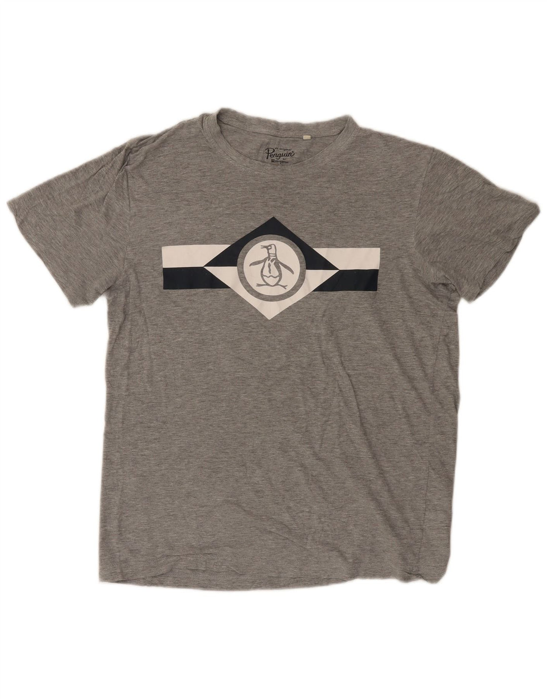 Penguin T-Shirt Graphique Homme Grand Gris Coton