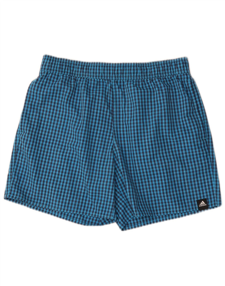 ADIDAS Short de bain homme grand bleu vichy polyester