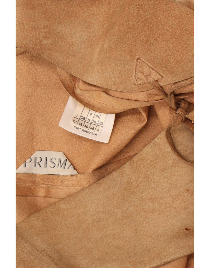 Prisma Gilet en daim pour femme UK 12 Cuir marron moyen