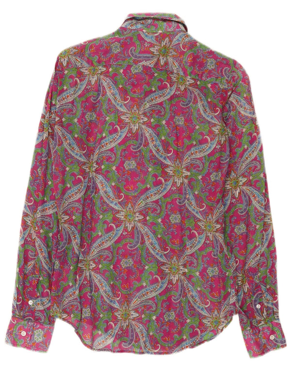 Ralph Lauren Chemise Slim Fit pour femme US 6 en coton cachemire multicolore moyen