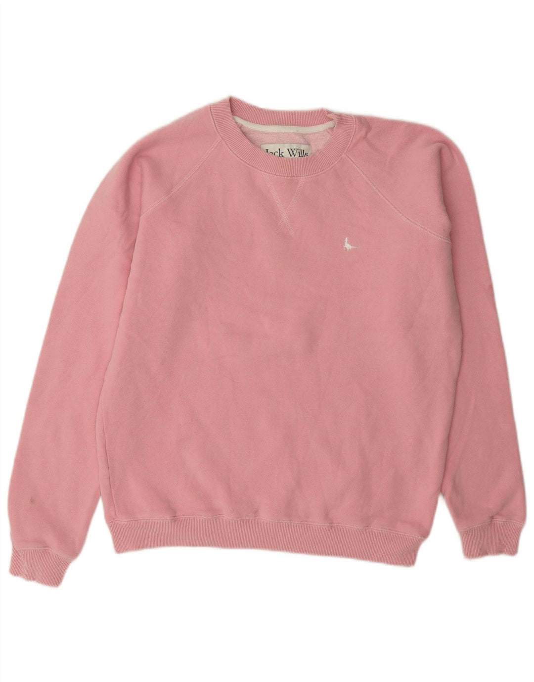 Jack Wills Sweat-shirt surdimensionné pour femme UK 8 Petit coton rose