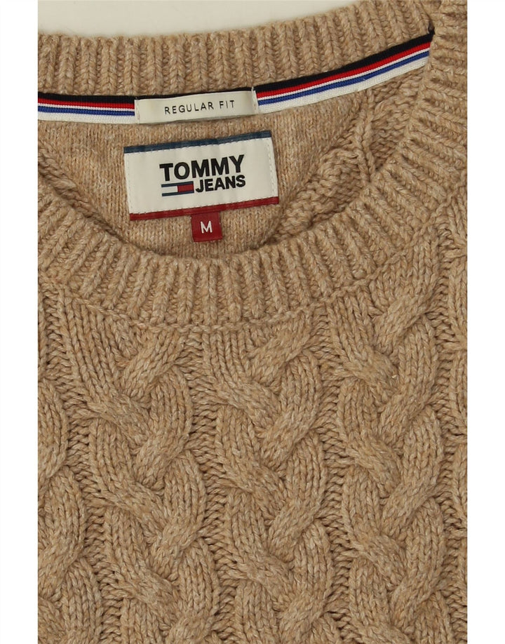 Tommy Hilfiger Pull à col rond coupe classique pour homme Beige moyen