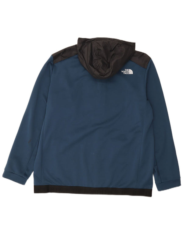 The North Face Pull à capuche zippé pour homme XL Bleu marine Colorblock Polyester