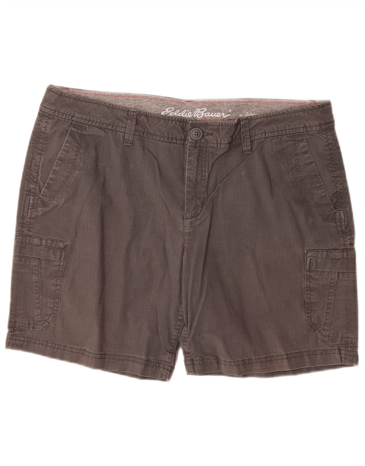 Eddie Bauer Short cargo pour femme US 12 Large W32 Gris Coton