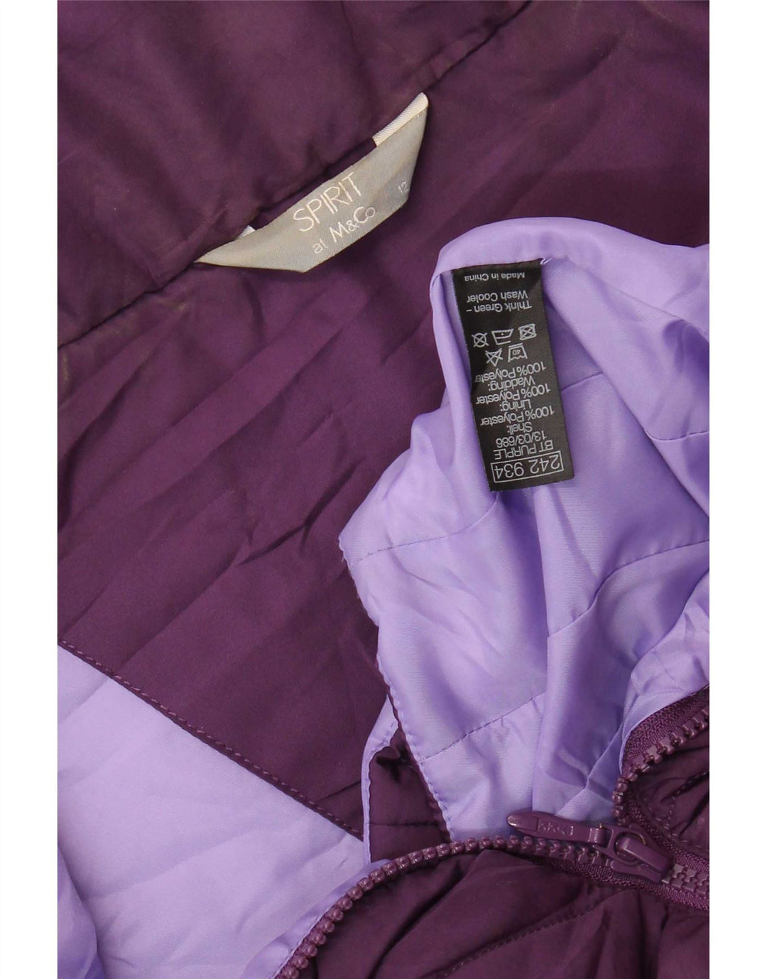 M&Co Gilet rembourré pour femme UK 12 Violet moyen Polyester