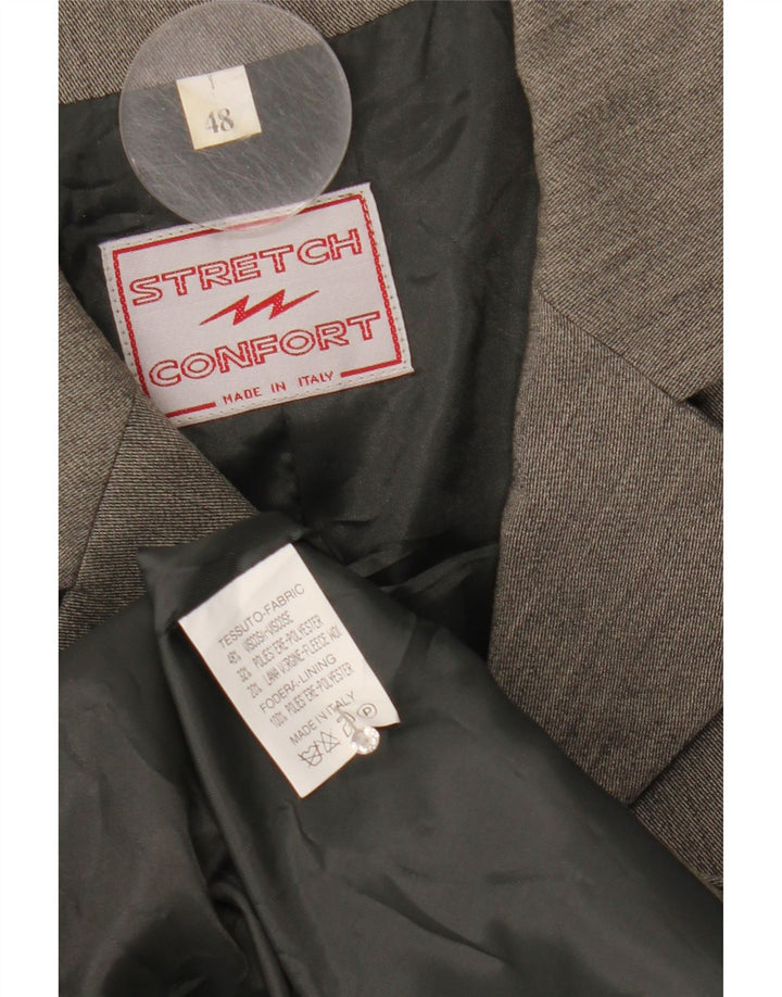 Manteau Femme Vintage IT 48 XL Gris Viscose
