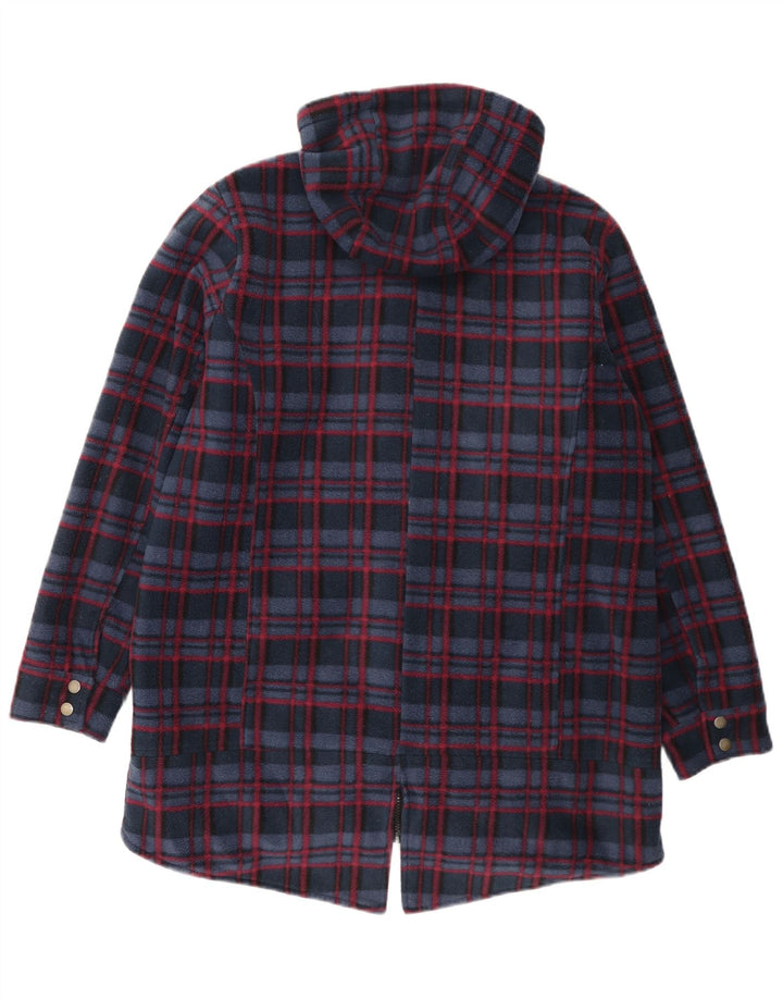 Cotton Traders Parka à capuche pour femme UK 16 Grand carreaux bleu marine