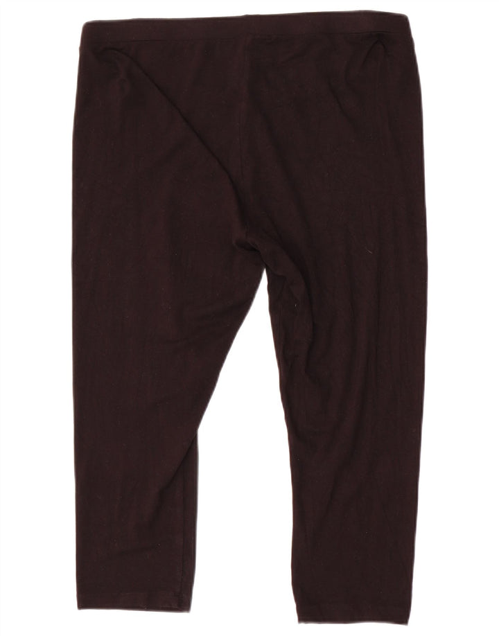 Marks & Spencer Legging Capri Femme UK 10 Petit Viscose Noir