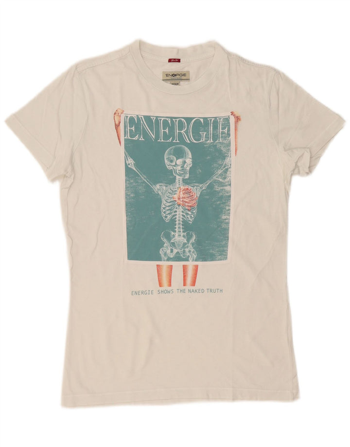 ENERGIE T-Shirt Graphique Homme Blanc Moyen