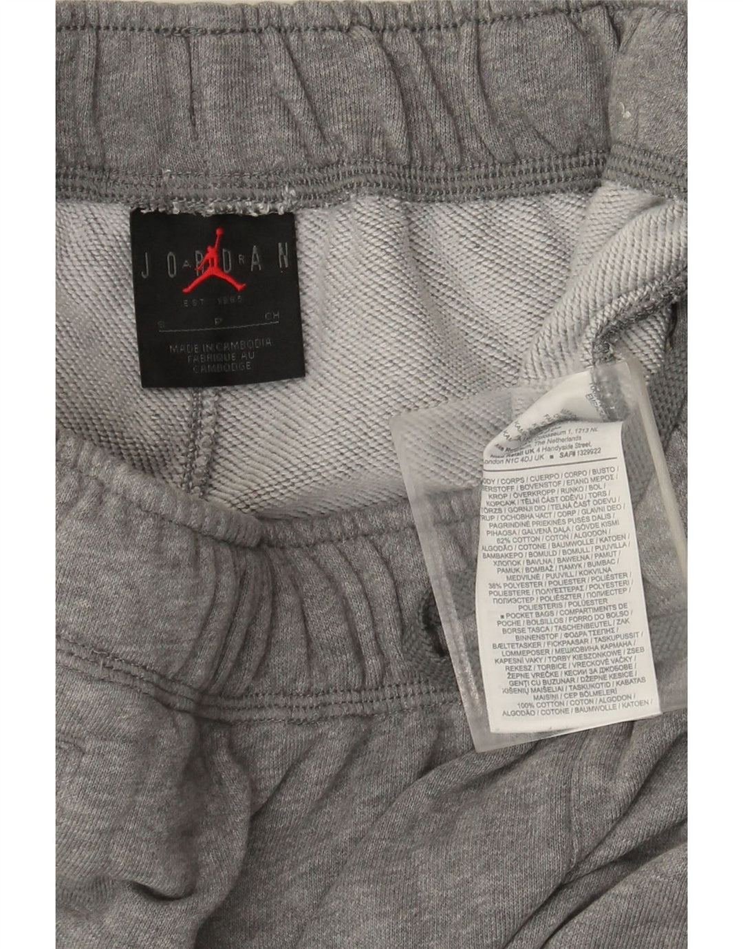 Jordan Pantalon de survêtement pour homme en coton gris Taille S