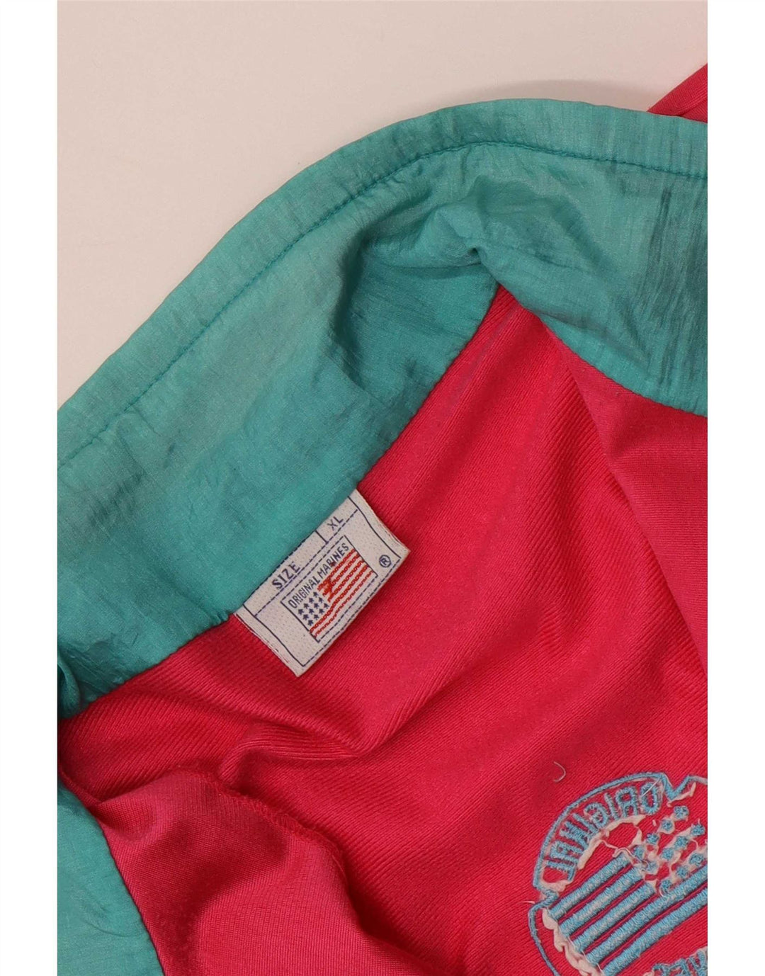 vintage Mens Survêtement Top Veste XL Multicolore Colourblock Polyester