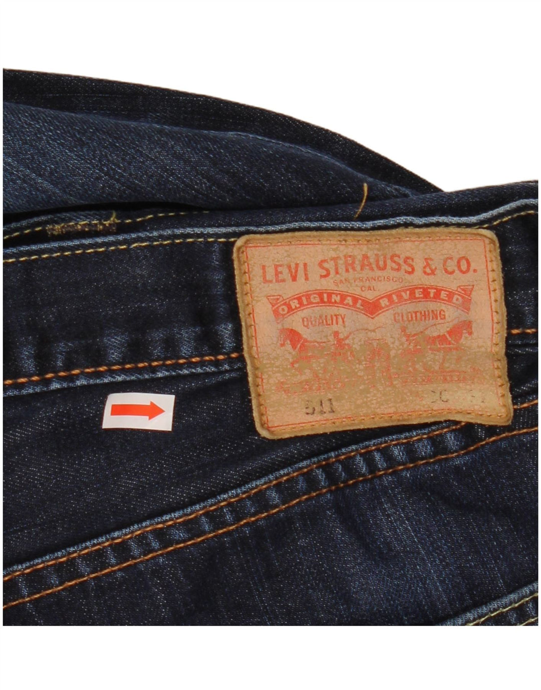LEVI'S Jean Slim 511 Homme W32 L30 Bleu Marine Coton